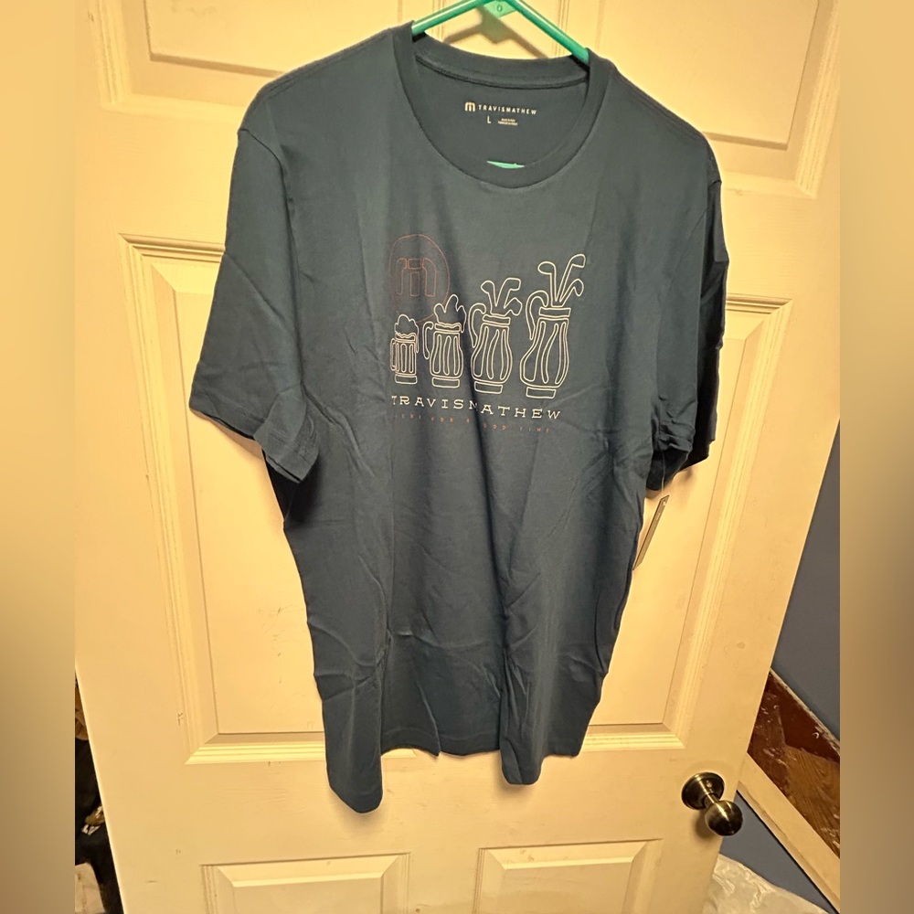 TRAVIS MATHEW BEERLY BELOVED TEE SHORT SLEEVE SHIRT EXTRA LARGE NEW TAGS